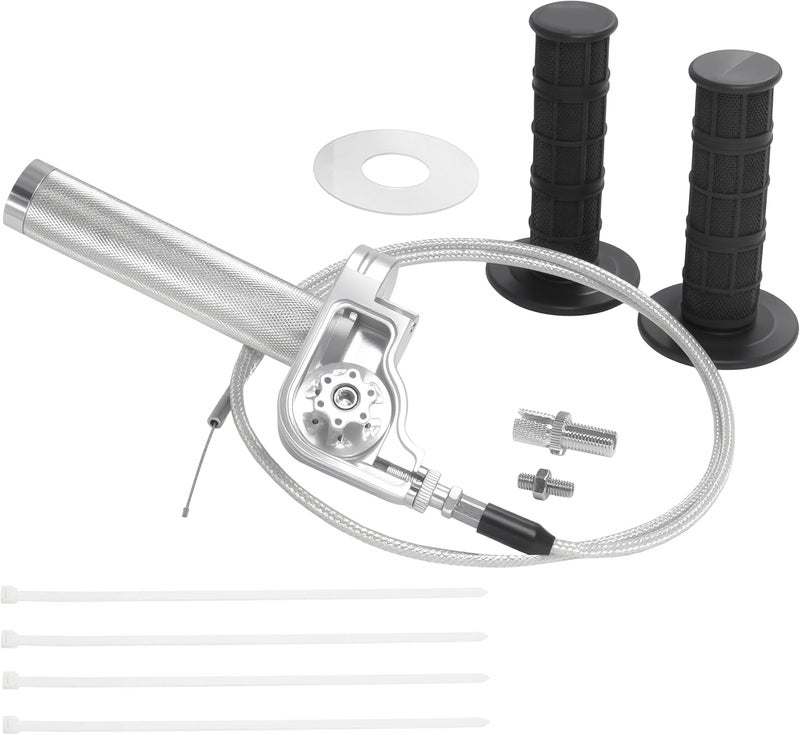 JXPANG مجموعة دواسة دراجة نارية، 7/8" مقابض دواسة سريعة مع كابل دواسة من سبائك الألمنيوم عالمية لـ CRF KLX SSR TTR 110 125 150 250cc دراجة ترابية ATV دراجة صغيرة - Image 1